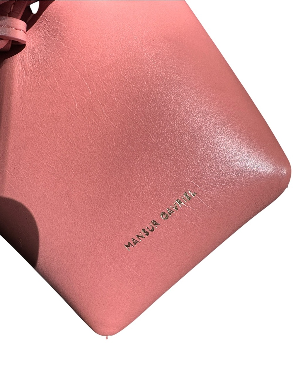 Mansur Gavriel Red Leather Mini Bucket Crossbody - Picture 4 of 15